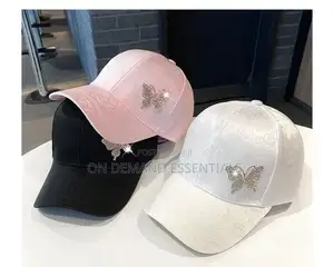 Fashionable Summer Women's Bucket Hat Butterfly Embellished Sunguard