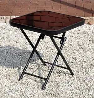 Outdoor Table; Square Rustproof Patio Bistro Table
