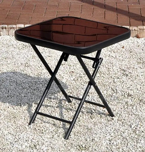 Outdoor Table; Square Rustproof Patio Bistro Table