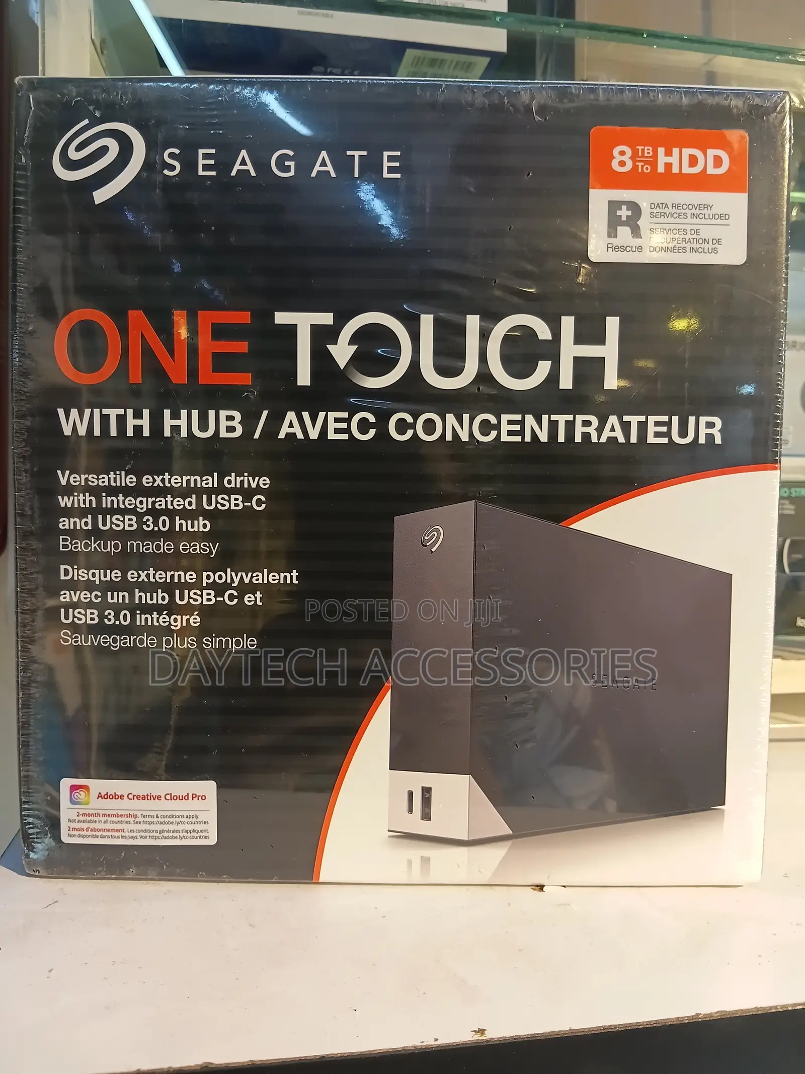 Seagate One Touch Hub External Hard Drive With a Capacity of 8TB.