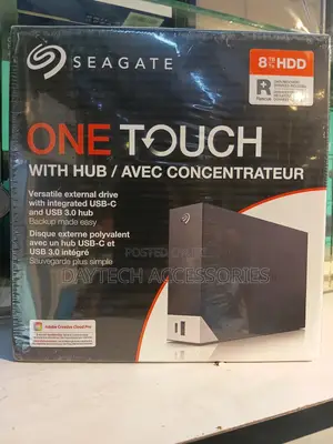 Seagate One Touch Hub External Hard Drive With a Capacity of 8TB.