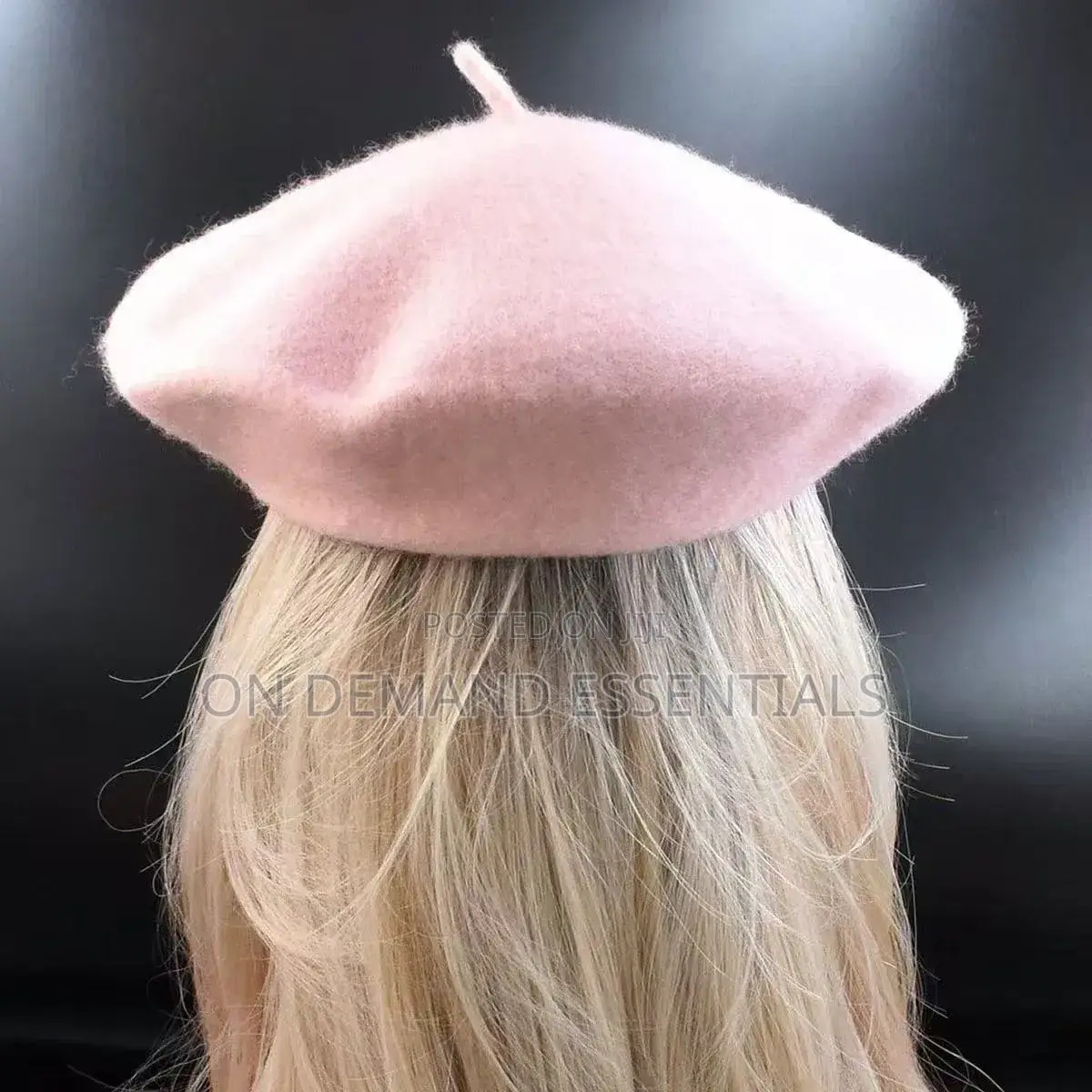Pearl Beanie Hat Women's Autumn/Winter Wool Flannel Hat