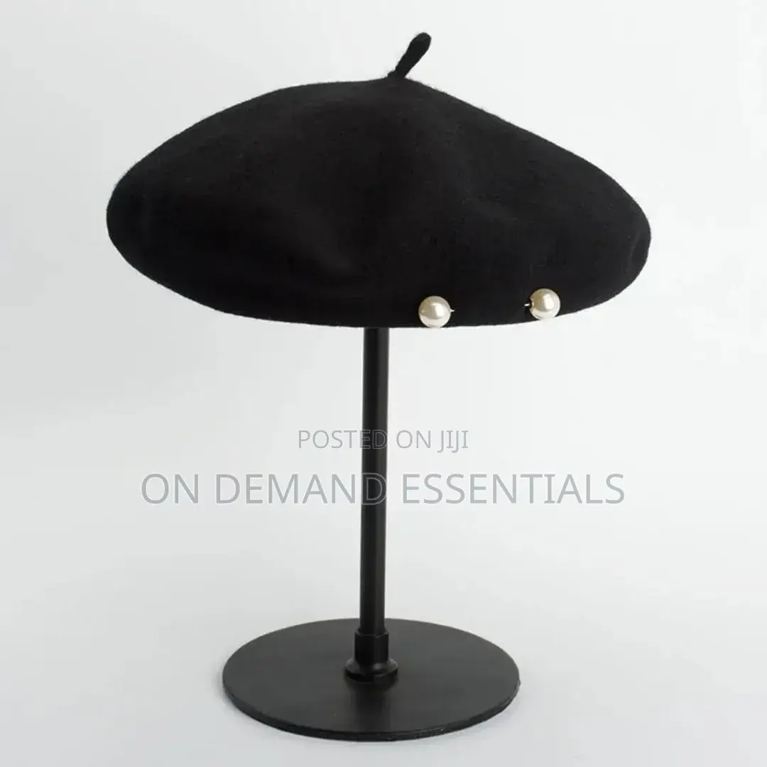 Pearl Beanie Hat Women's Autumn/Winter Wool Flannel Hat