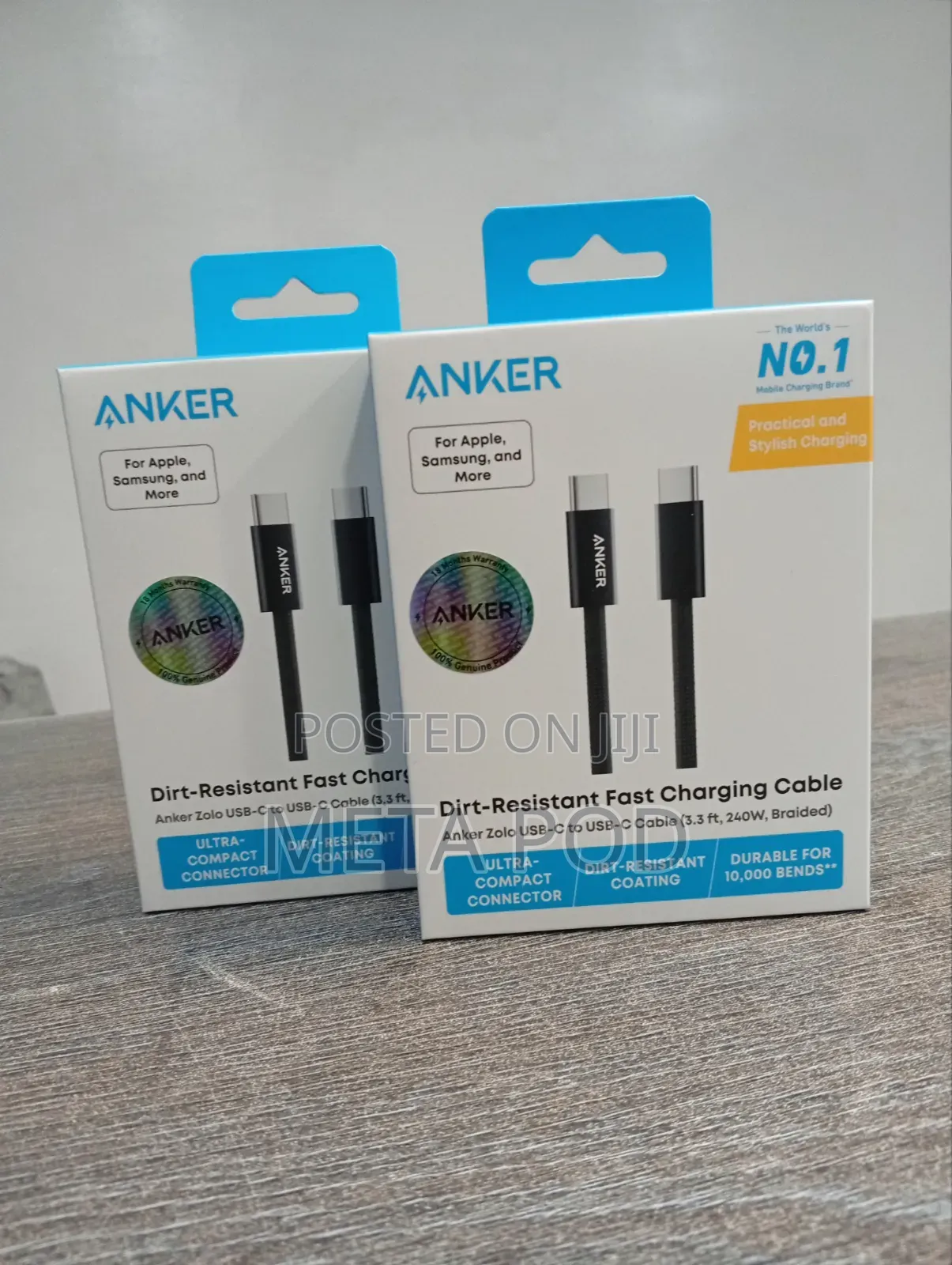 Anker Zolo USB-C to USB-C Cable(3.3ft,240W, Braided)