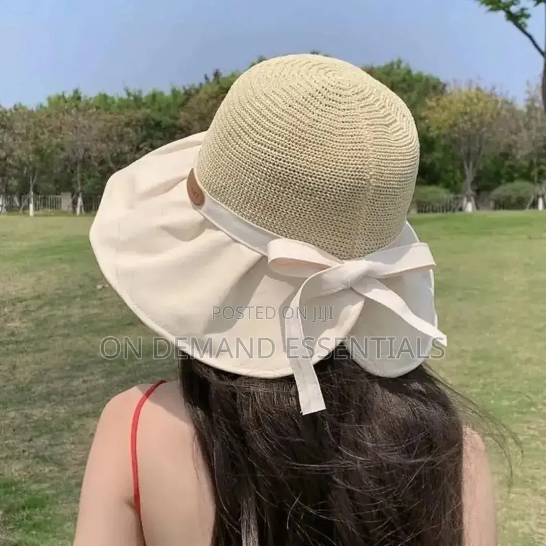 Summer Women's Sun Protection Butterfly Knot Hat Style Large Brim