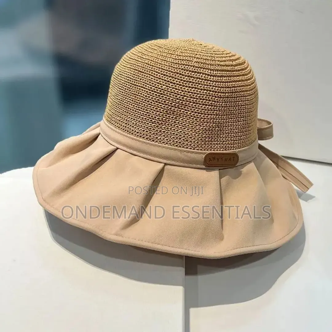 Summer Women's Sun Protection Butterfly Knot Hat Style Large Brim