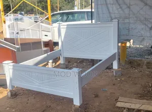 Modern White Panel 5ft by 6ft Wooden Bed Frame