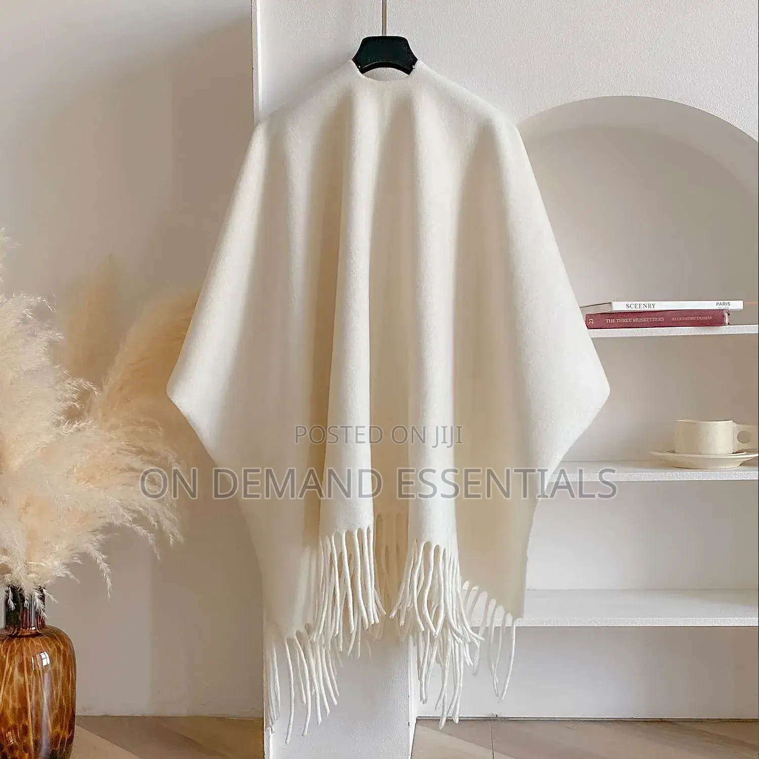 Winter Women Poncho Warm Shawl Double Sided Designer