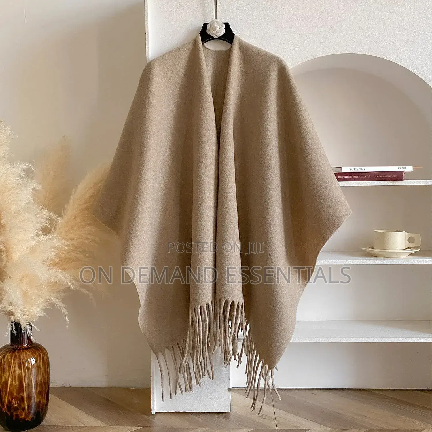 Winter Women Poncho Warm Shawl Double Sided Designer