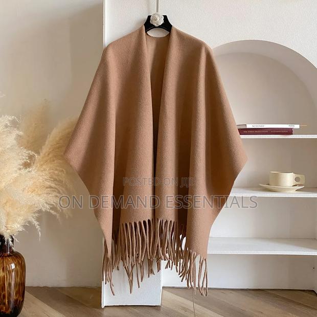 Winter Women Poncho Warm Shawl Double Sided Designer - thumbnail 8