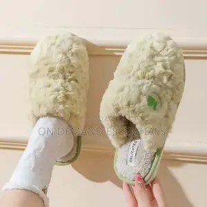 Women's Winter Plush Slippers - Thick Sole Fleece-Lined House Shoes