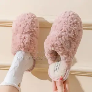 Women's Winter Plush Slippers - Thick Sole Fleece-Lined House Shoes