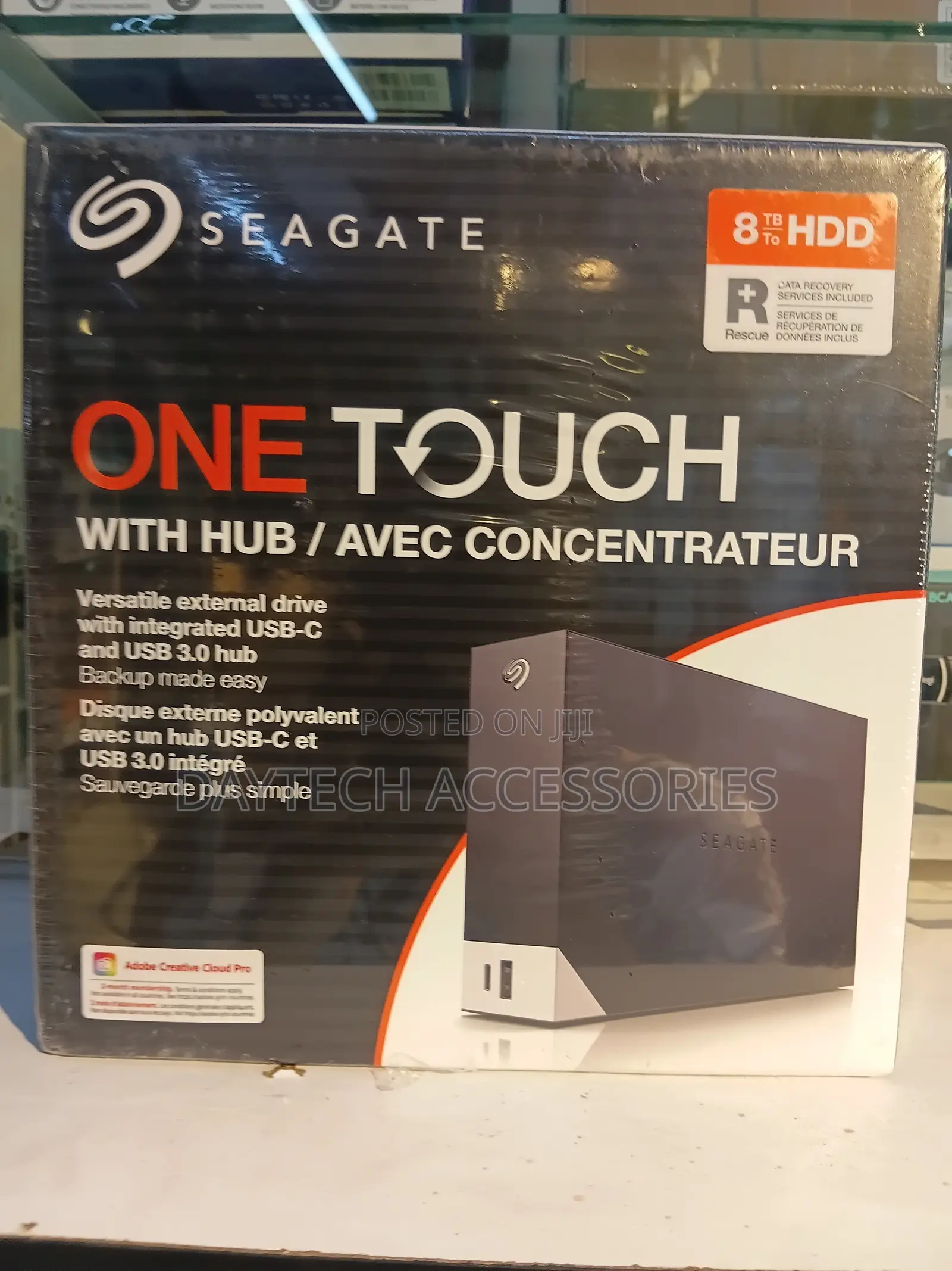 Seagate One Touch 8 TB Hub Desktop External Hard Drive USB-C USB 3.0