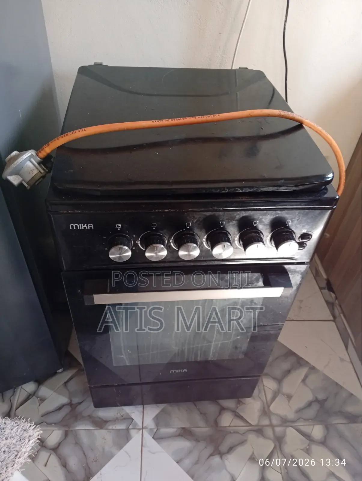 Mika 3gas 4 Burner All Gas Oven It Comes With 13kg Empty Cylinder