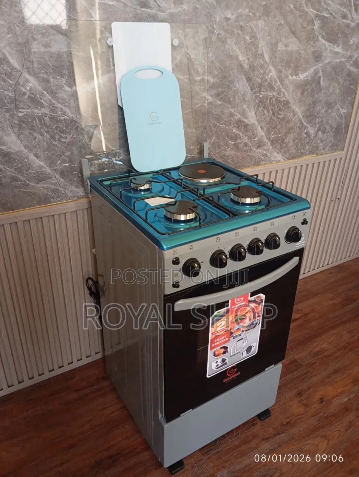 Eurochef Free Standing 3 Gas Burner +1 Electric Cooker