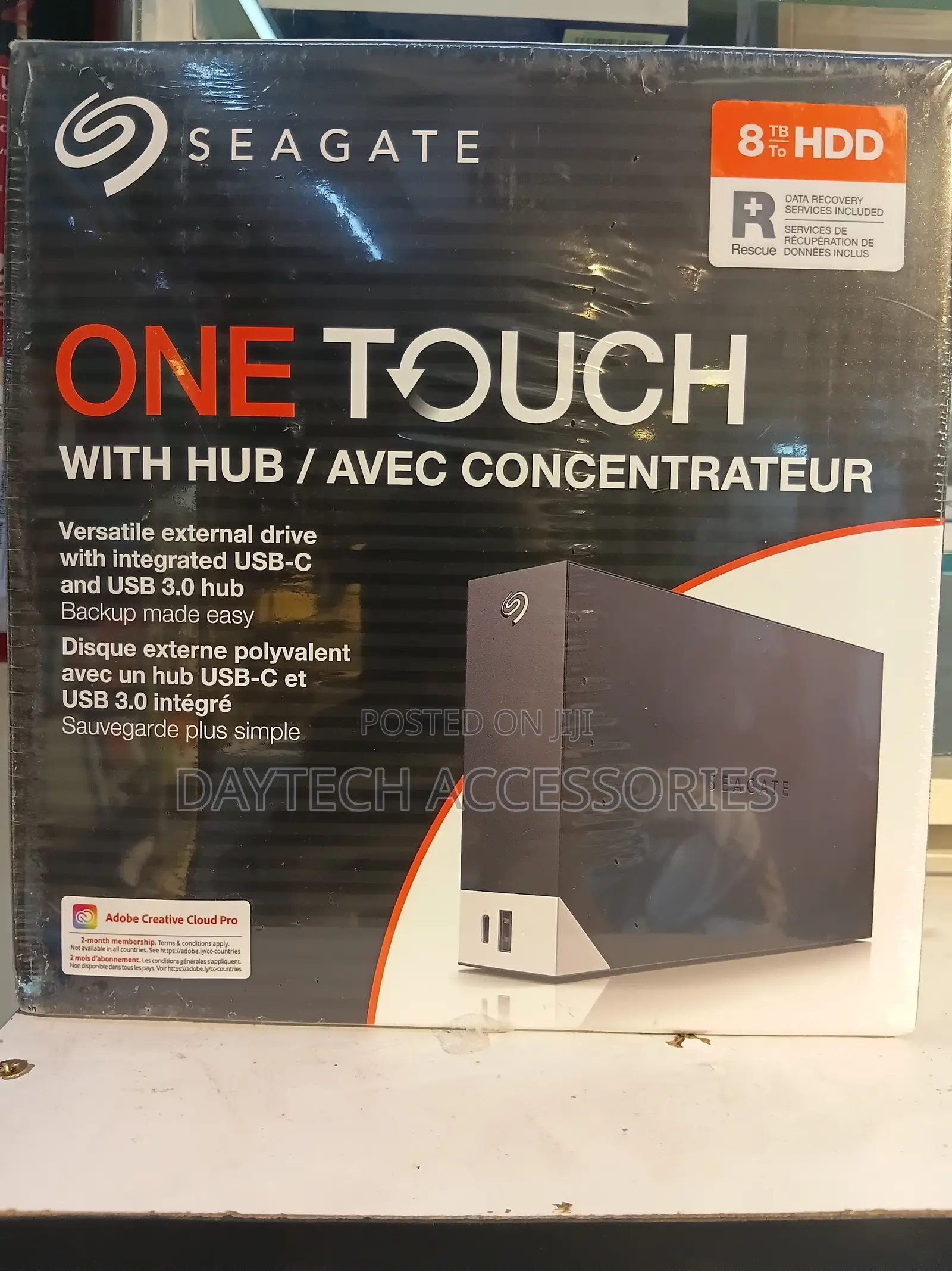 This Is a Seagate One Touch Hub 8TB External Hard Drive for Desktop.