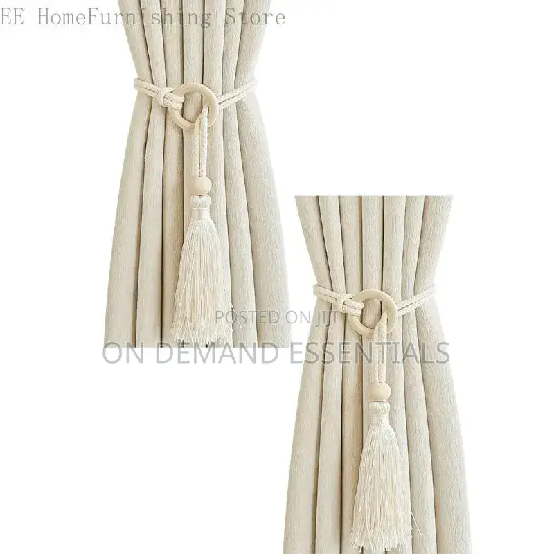 Set of 2 Curtain Tiebacks Curtains Holder Hand Woven