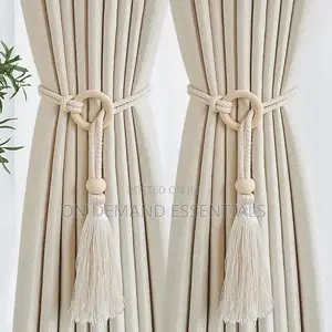 Set of 2 Curtain Tiebacks Curtains Holder Hand Woven