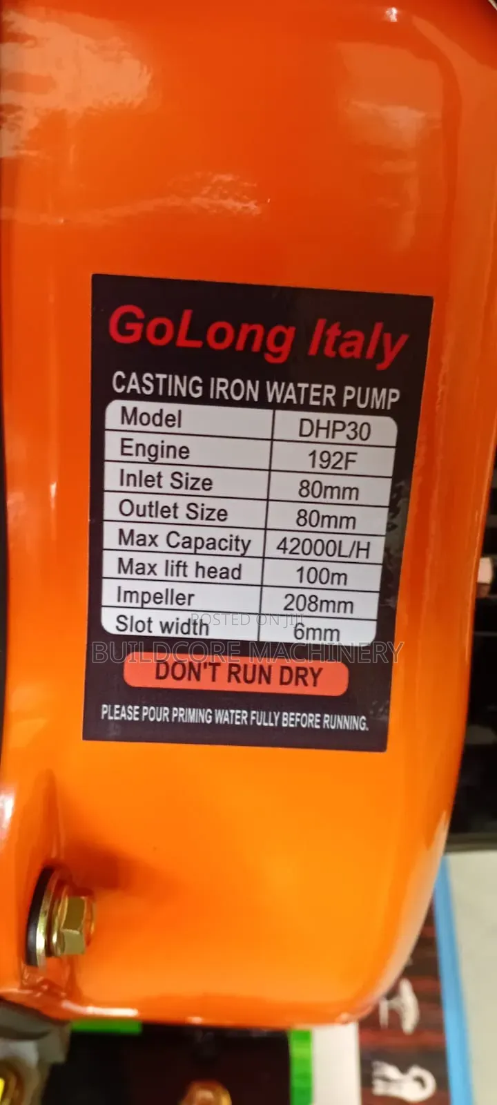GOLONG 3INCH Dhp30 Diesel Water Pump