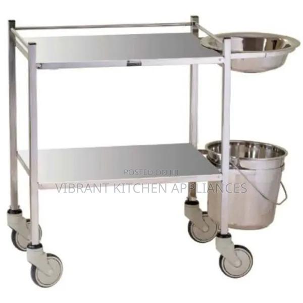 Medical SS Trolley With Bucket Bowl
