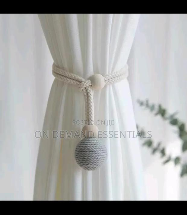 2pcs Nordic Style Cotton Rope Curtain Tiebacks - thumbnail 3