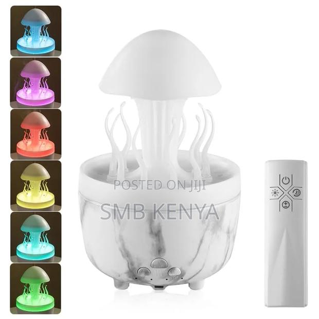 Cute Jellyfish Cloud Rain Drop Humidifier With Remote - thumbnail 6