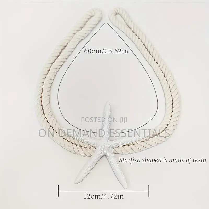 Adjustable Boho Curtain Tiebacks Handwoven Natural Starfish
