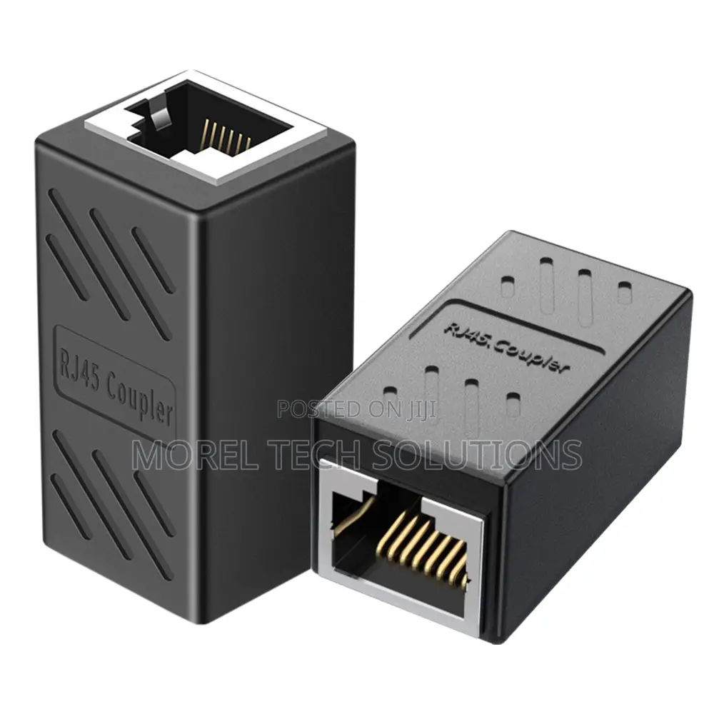 RJ45 Inline Coupler - Female to Female Network Cable Extender (Black)