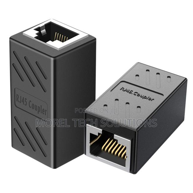 RJ45 Inline Coupler - Female to Female Network Cable Extender (Black)