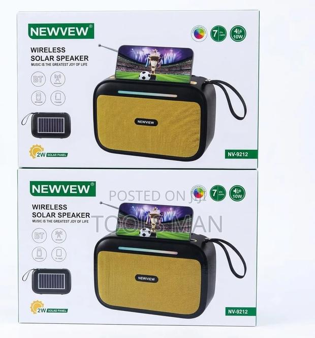 Newview NV-9212 Wireless Solar Bluetooth Speaker With Phone Holder. - main view