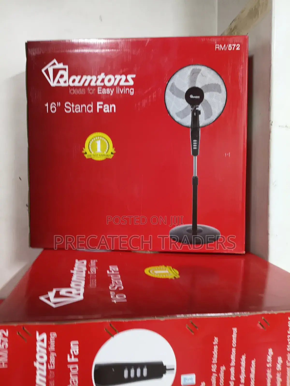 Ramtons 16 Inch Stand Fan RM/572 – Black