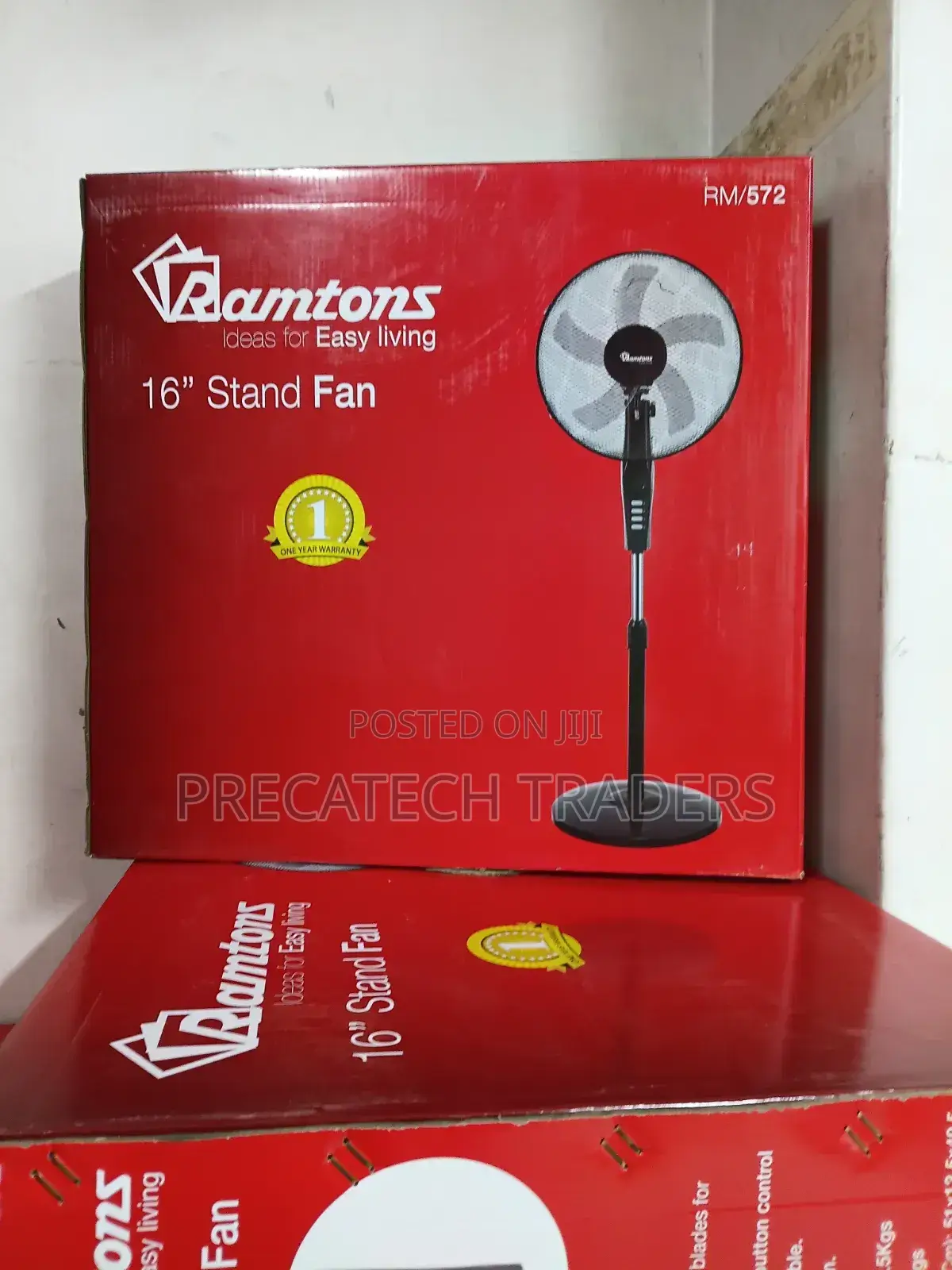 Ramtons 16 Inch Stand Fan RM/572 – Black