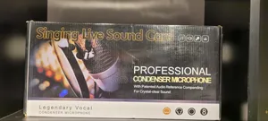Professional Condenser Microphone With Live Sound Card