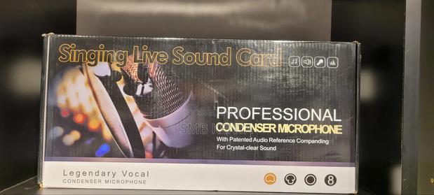 Professional Condenser Microphone With Live Sound Card