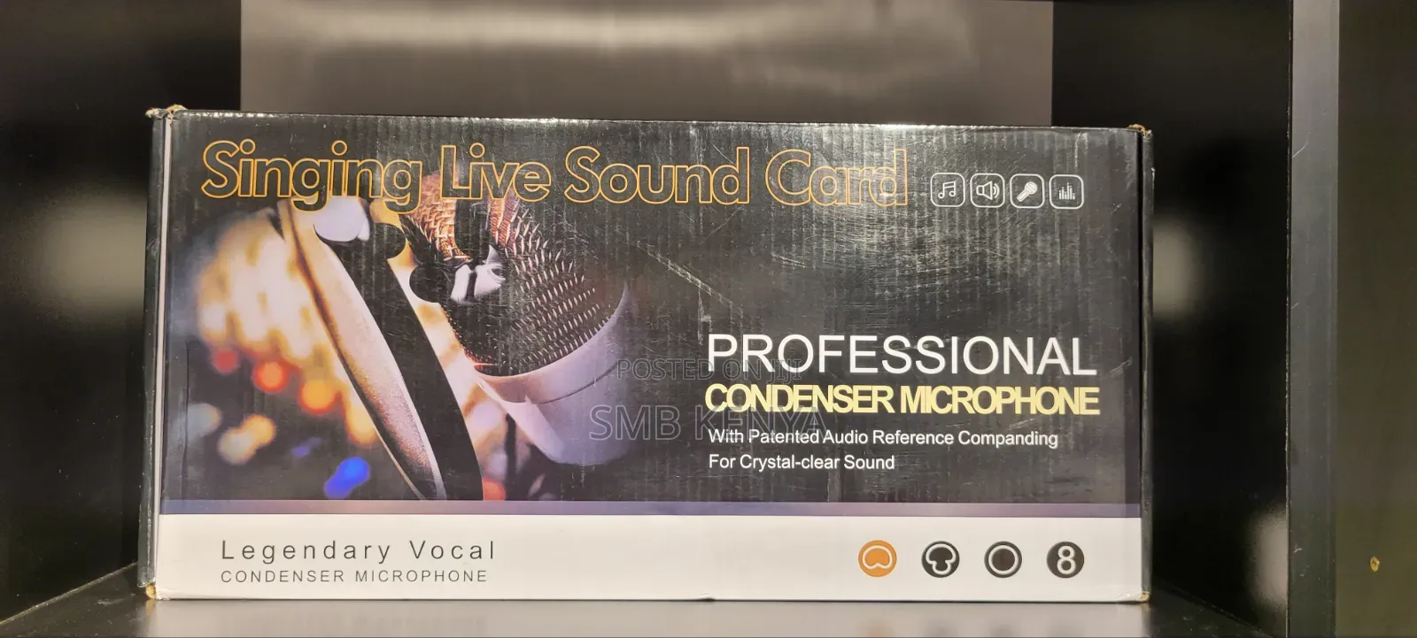 Professional Condenser Microphone With Live Sound Card
