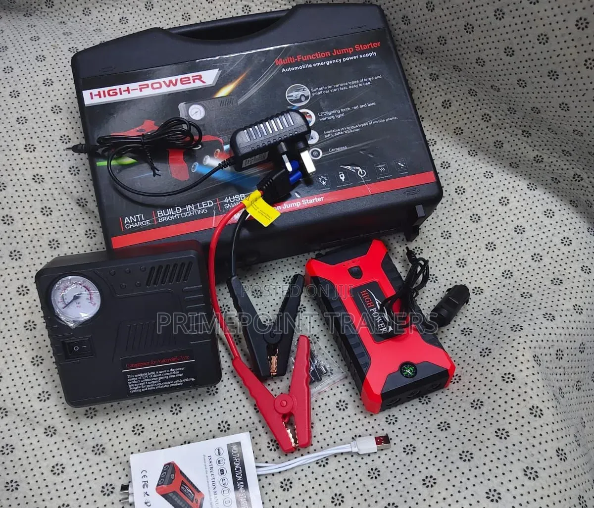 Jump Starter Kit,Professional-Grade Jump Starter Kit – Compact Power