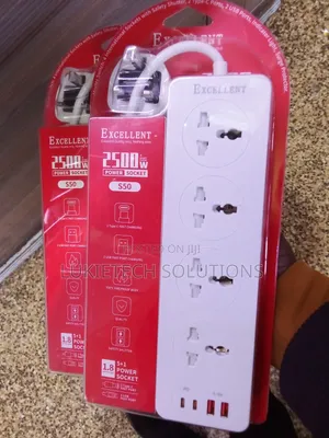 Excellent Extension Cable With Type -C USB Ports 2500watts