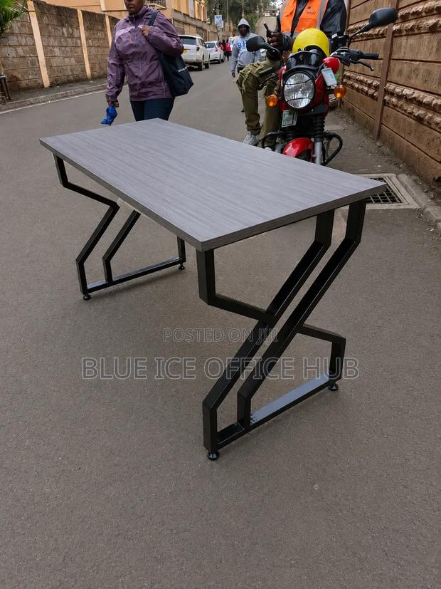 Black Metallic Computer Desk - main view