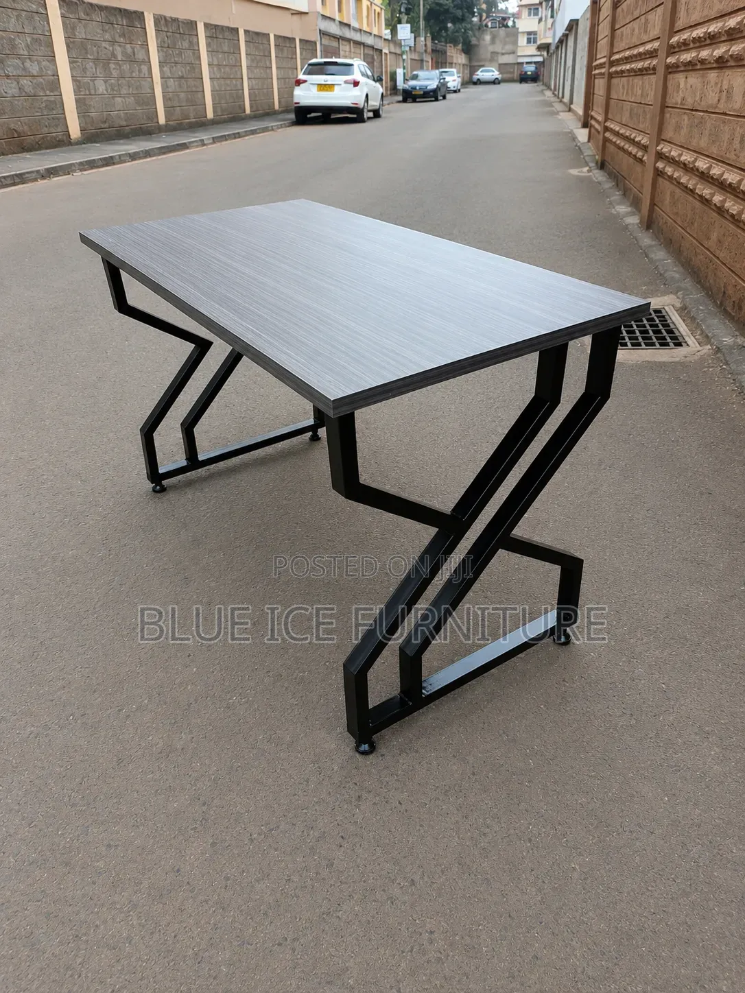 Black Metallic Computer Desk