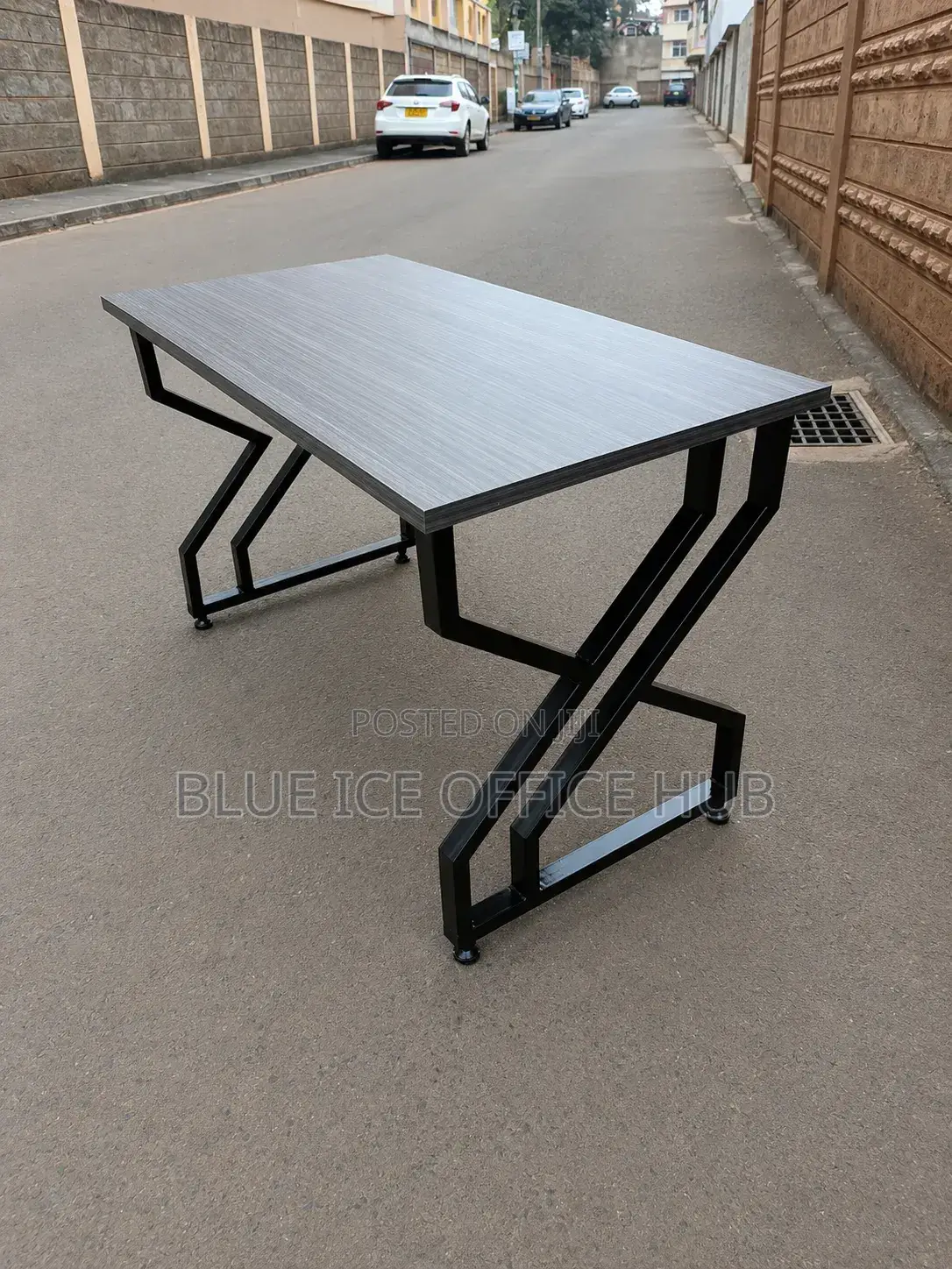 Black Metallic Computer Desk