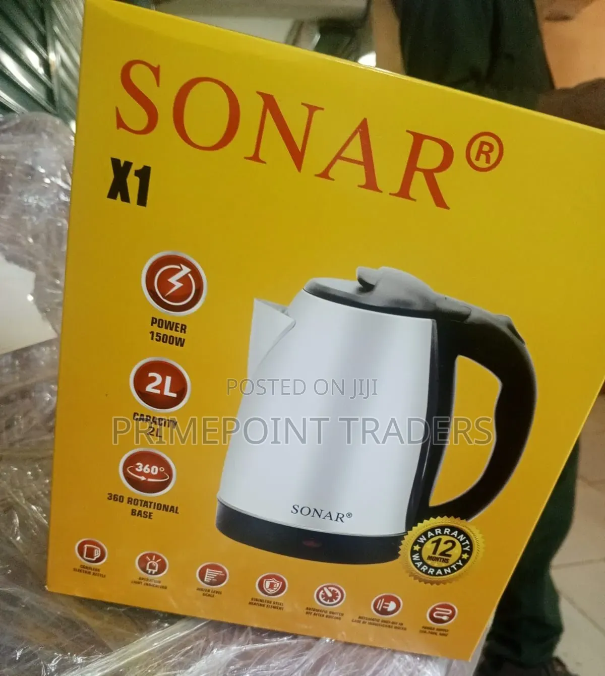 Sonar Electric Kettle 2 Litres