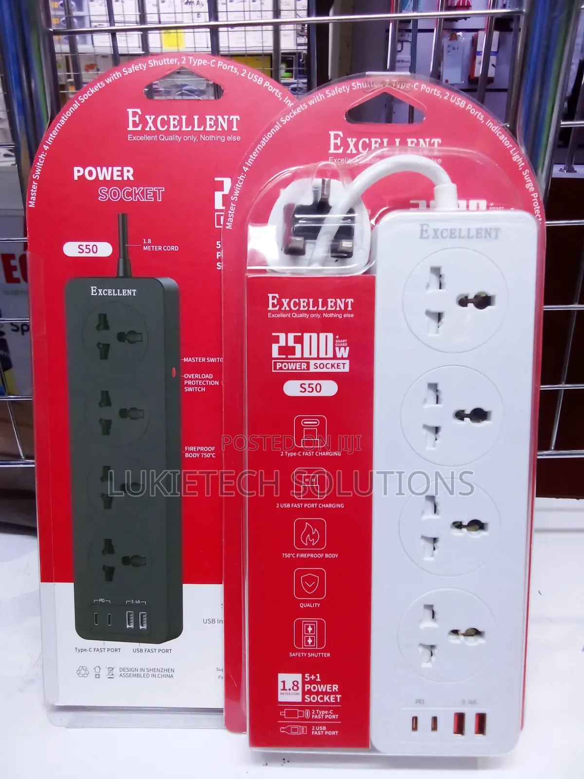 Extension Power Cable With Type C USB Ports High Quality 2500w