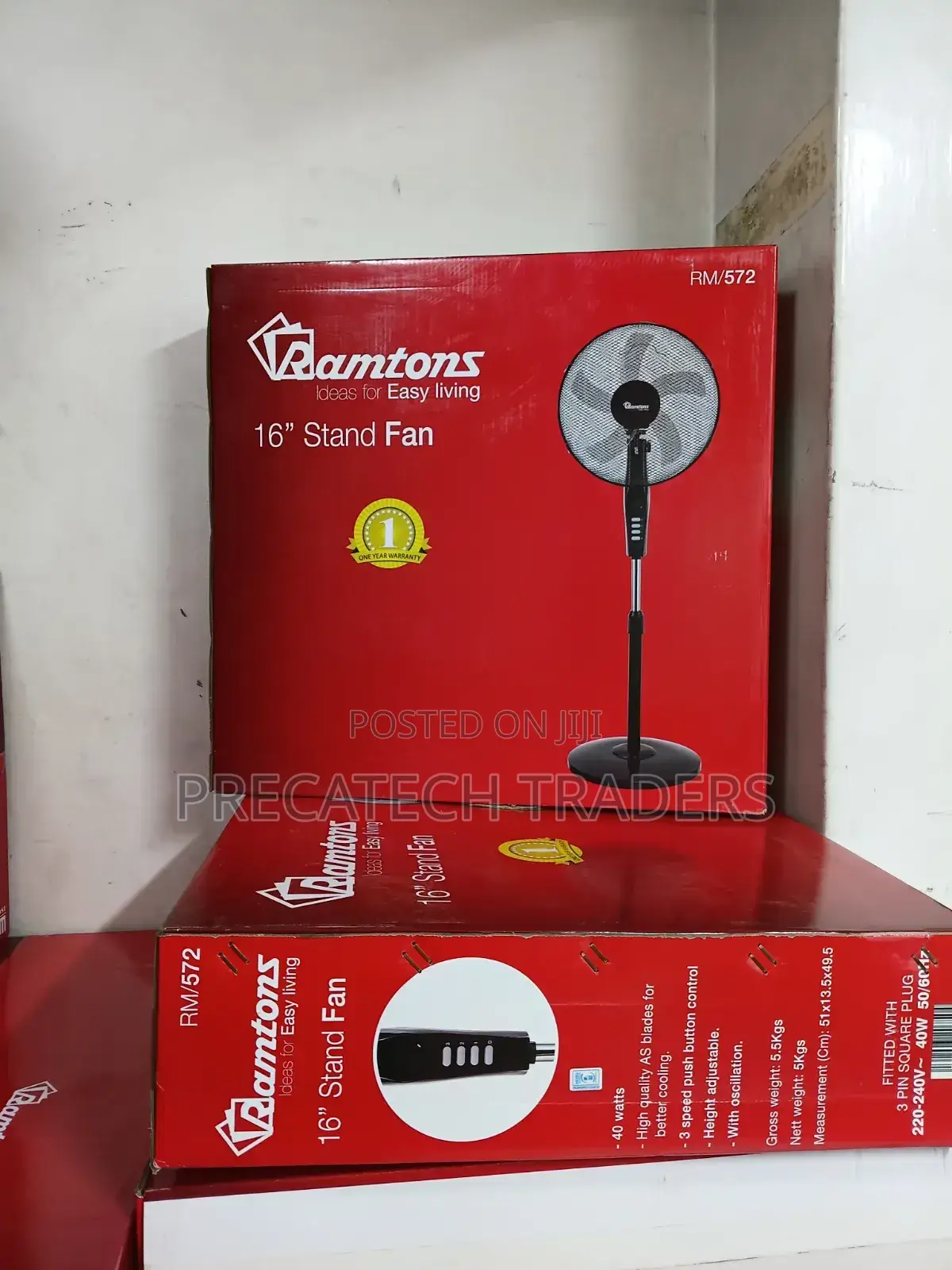 Ramtons RM/572 Standing Fan – Powerful Airflow