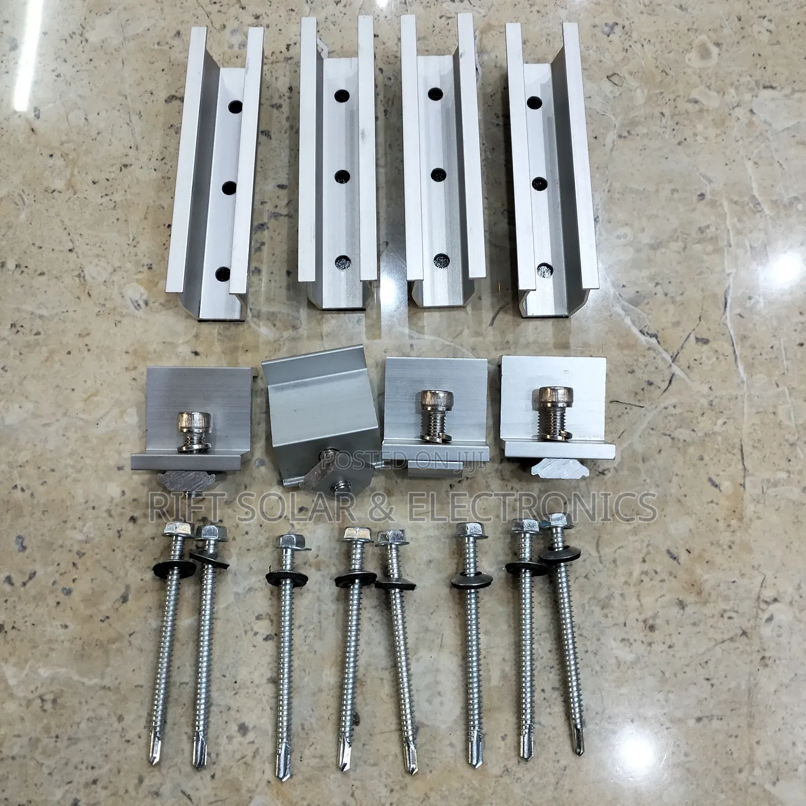 Full Set Smart Rails for One Solar 4 End Clamps 4 Mini Rails