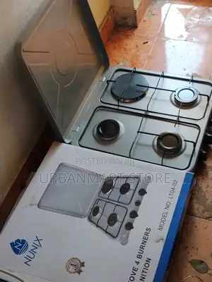 Nunix Table Top Gas Cooker 3 Burners + Electric Hot Plate