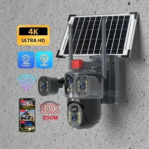 V380 Pro 20mp 4g PTZ Remote View Monitoring Triple Lens Solar Camera
