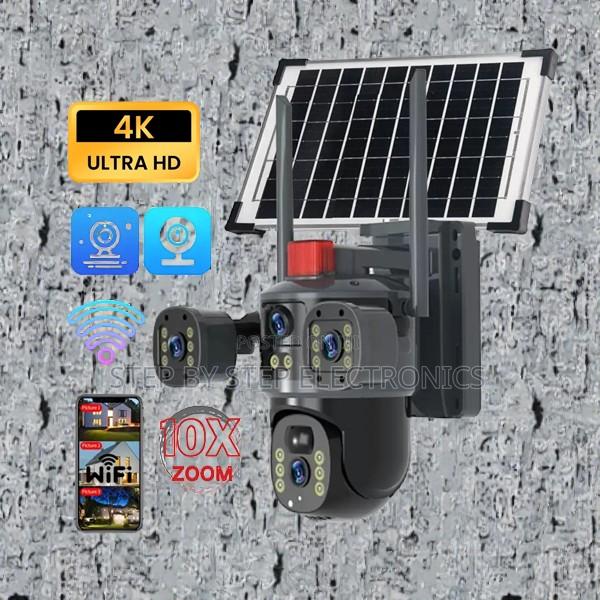 V380 Pro 20mp 4g PTZ Smart Home Security Triple Lens Solar Camera