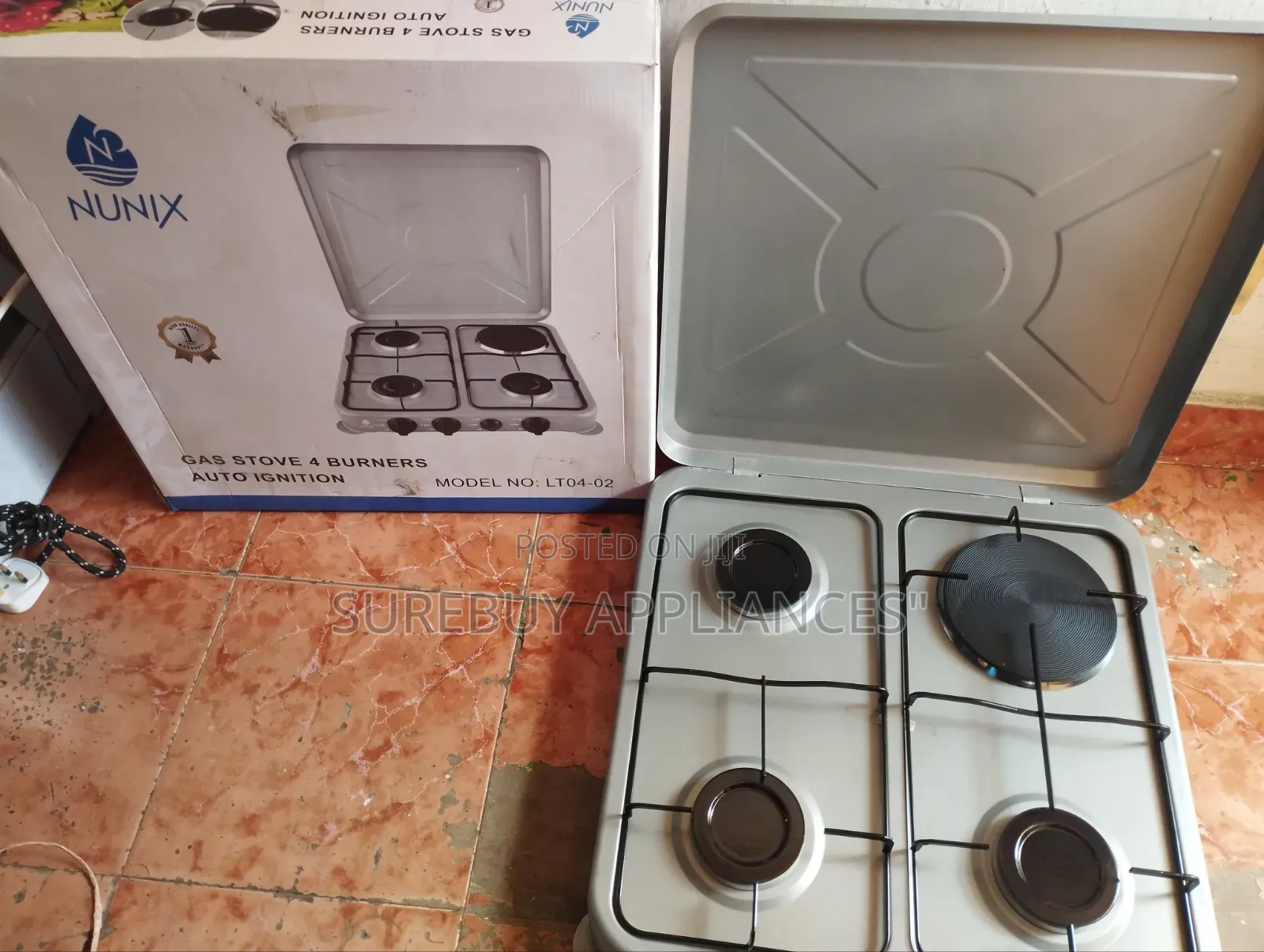 3+1 Nunix 4 Burners Gas Table Top Cooker