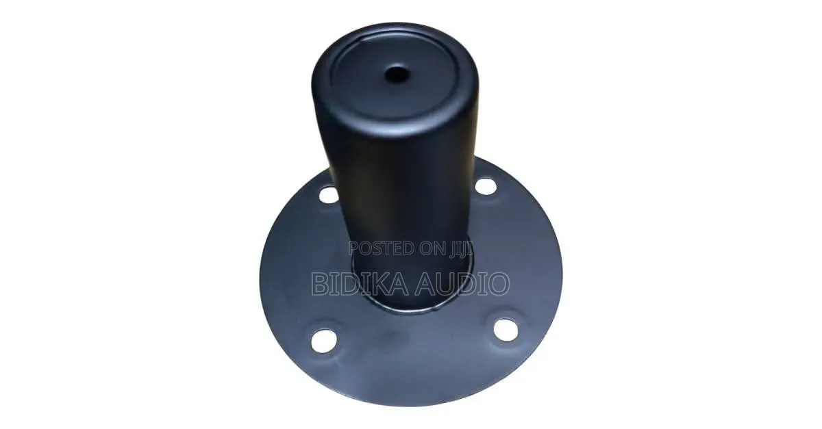 Black Metal Speaker Stand Top Hat Cabinet Pole Mount Adapter