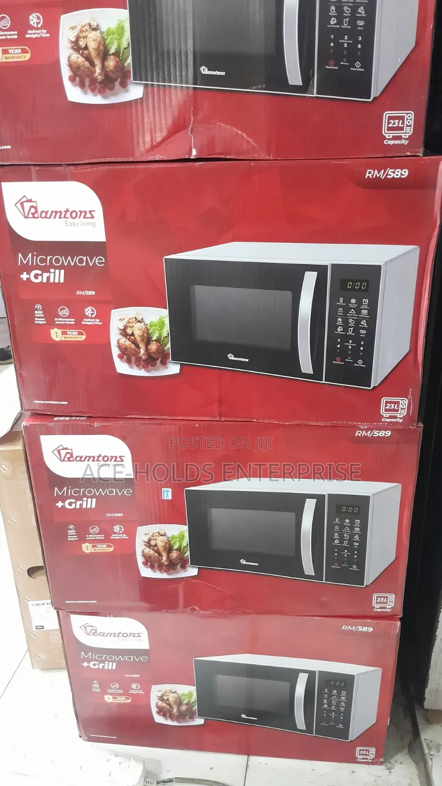 Defrost Function - Ramtons 1000watts Microwave With Grill - 23 Litres